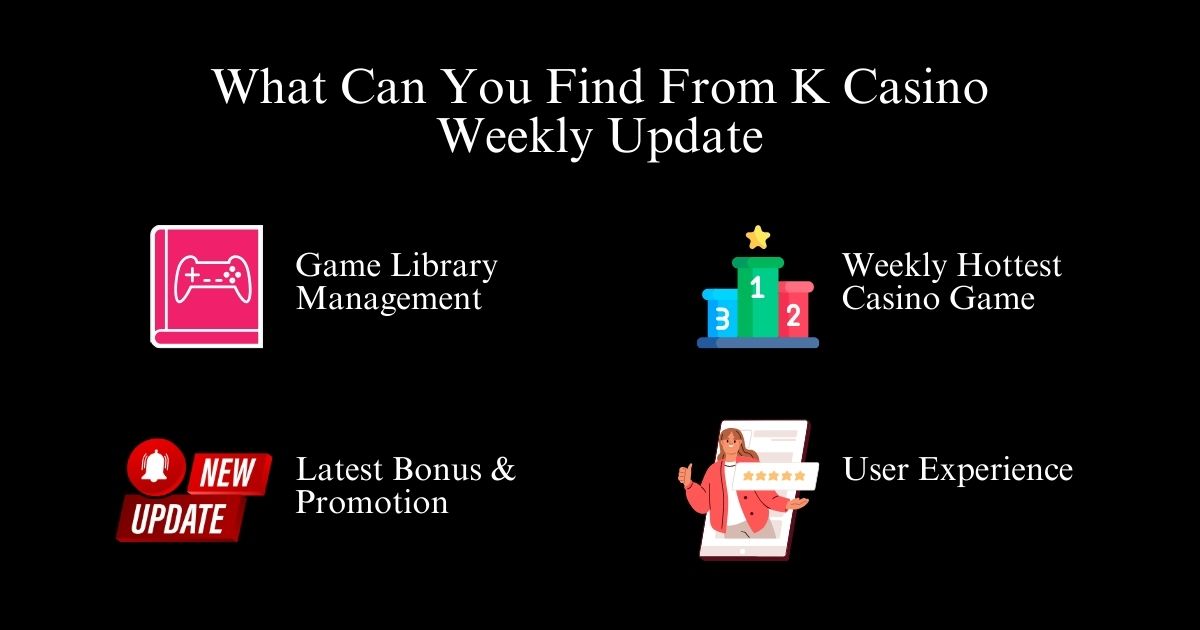 What can you find from K Casino weekly update