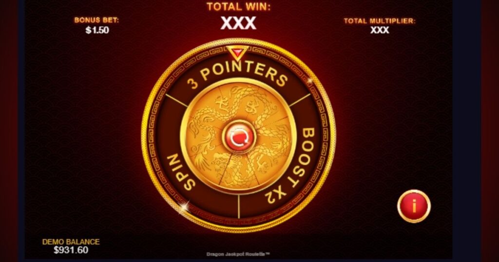 Dragon Jackpot Roulette 2nd bonus spinning wheel